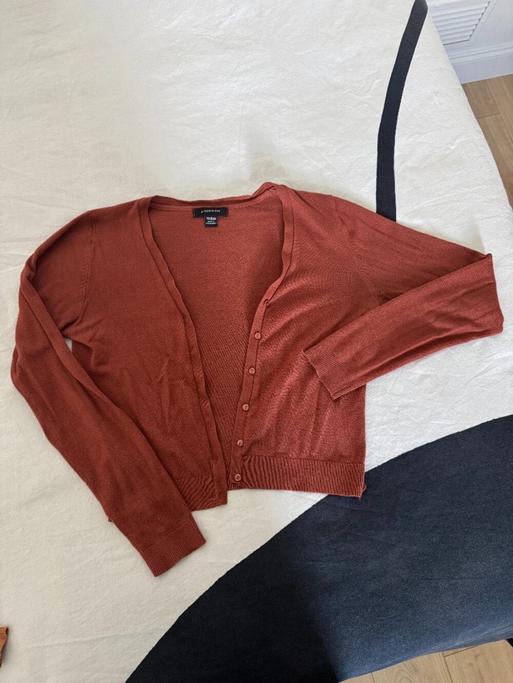 EUC Atmosphere Rust Cropped Cardigan Sz M